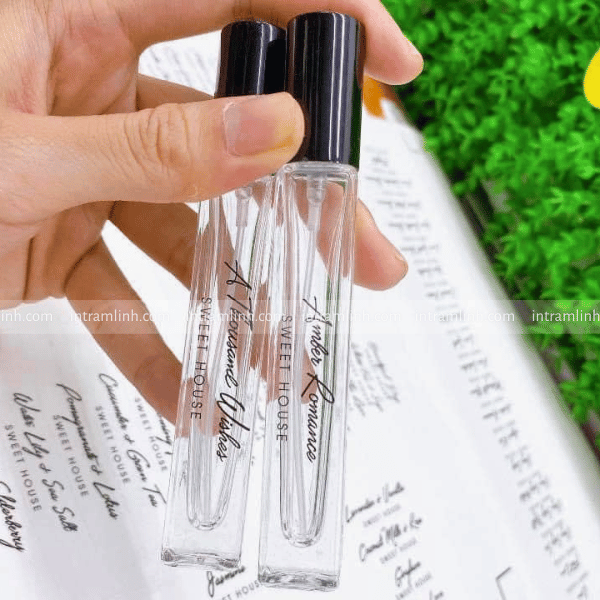 Mẫu in decal trong chai nước hoa chiết 100 ml